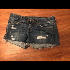 American eagle distressed jean shorts